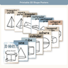 3D Shape Posters - Modern Ocean Classroom Decor - Miss Jacobs Little Learners