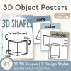 3D Shape Posters - Modern Ocean Classroom Decor - Miss Jacobs Little Learners