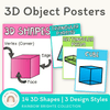 3D Shape Posters {Rainbow Classroom Decor} - Miss Jacobs Little Learners