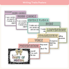 6 + 1 Traits of Writing Posters - Cutesy Pastel English Decor - Miss Jacobs Little Learners