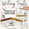 6+1 Writing Traits Posters | Daisy Gingham Neutrals English Classroom Decor - Miss Jacobs Little Learners