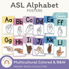 ASL Alphabet Posters: American Sign Language - Dreamy Space Classroom Decor - Miss Jacobs Little Learners