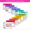 Addition Strategies Posters - Bright Theme - Miss Jacobs Little Learners