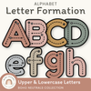 Alphabet Letter Formation -  Boho Neutrals Classroom Decor  - MJLL