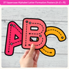 Alphabet Letter Formation Posters - Bright Classroom Decor - Miss Jacobs Little Learners