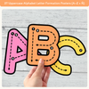 Alphabet Letter Formation Posters - Cutesy Composition Classroom Decor - Miss Jacobs Little Learners