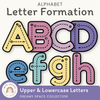 Alphabet Letter Formation Posters - Dreamy Space Classroom Decor - Miss Jacobs Little Learners