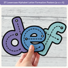 Alphabet Letter Formation Posters - Dreamy Space Classroom Decor - Miss Jacobs Little Learners