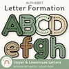 Alphabet Letter Formation Posters - Modern Botanical Classroom Decor - Miss Jacobs Little Learners