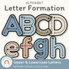 Alphabet Letter Formation Posters - Modern Ocean Classroom Decor - Miss Jacobs Little Learners