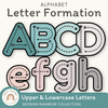 Alphabet Letter Formation Posters - Modern Rainbow Classroom Decor - Miss Jacobs Little Learners