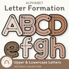 Alphabet Letter Formation Posters - Neutrals Collection Classroom Decor - Miss Jacobs Little Learners