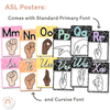 Cutesy Classroom Decor - Alphabet Posters Bundle - A-Z Alphabet, ASL, and Auslan Alphabet Posters - Miss Jacobs Little Learners