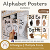 Alphabet Posters with ASL & Auslan Alphabet | Daisy Gingham Editable Decor | BUNDLE - Miss Jacobs Little Learners