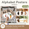 Alphabet Posters Bundle - English, ASL & Auslan - Woodland Decor - Miss Jacobs Little Learners