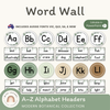 Alphabet Word Wall - Modern Botanical Classroom Decor - Miss Jacobs Little Learners