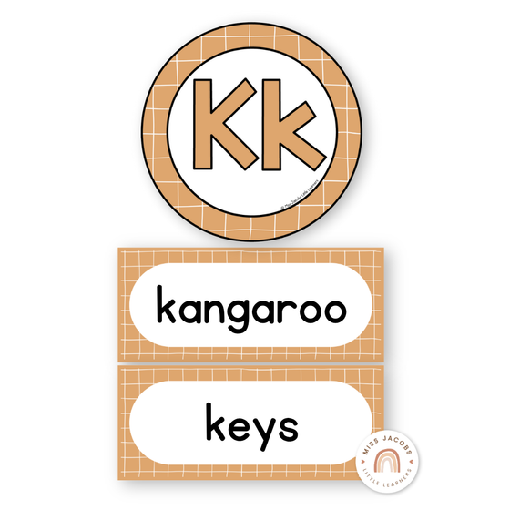 Alphabet Word Wall - Woodland Classroom Decor - Miss Jacobs Little Learners