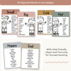 Antonym Posters - Boho Neutrals English Decor - Miss Jacobs Little Learners