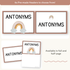 Antonym Posters - Boho Neutrals English Decor - Miss Jacobs Little Learners