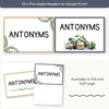 Antonym Posters - Boho Plants English Decor