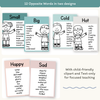 Antonym Posters - Calm Colors English Decor - Miss Jacobs Little Learners