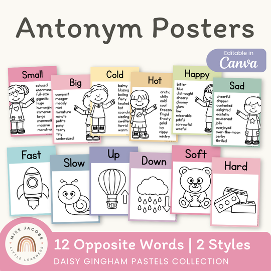 Antonym Posters - Daisy Gingham Pastels English Decor