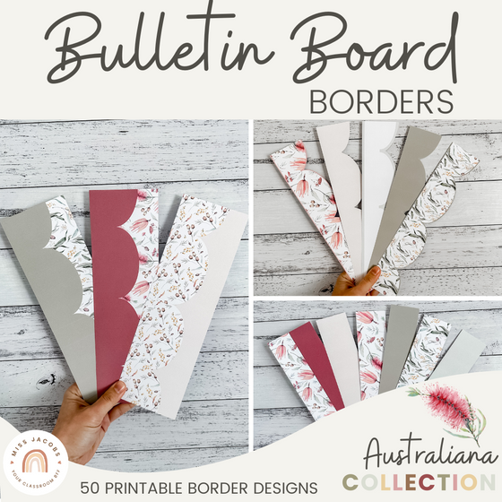 Bulletin Board Borders | Australiana Classroom Decor | Australian Flora and Fauna | Miss Jacobs Little Learners