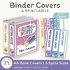 Binder Covers and Spine Labels - Dreamy Space Theme Classroom Decor - Miss Jacobs Little Learners