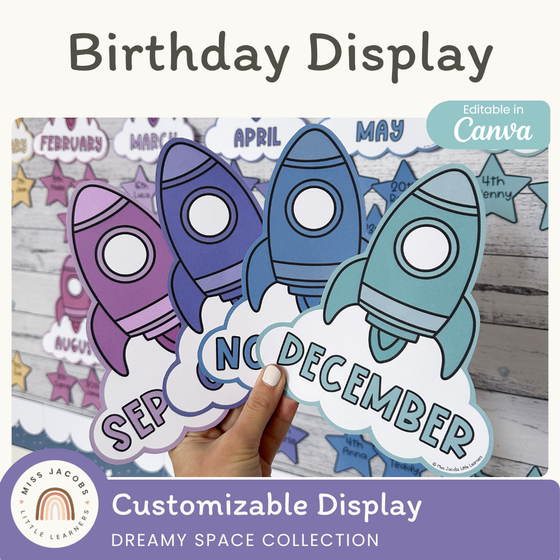Birthday Display - Dreamy Space Theme Classroom Decor - Miss Jacobs Little Learners