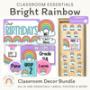 Bright Rainbow Theme Classroom Essentials Decor Pack - Miss Jacobs Little Learners