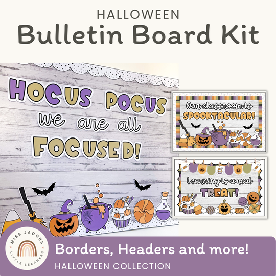 Halloween Bulletin Board Kit | 3 in 1 Spooky Display