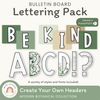 Bulletin Board Letters - Modern Botanical Classroom Decor - Miss Jacobs Little Learners