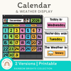 Calendar & Weather Display - Rainbow Classroom Decor - Miss Jacobs Little Learners