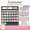 Calendar & Weather Display - Spotty Pastel Classroom Decor - Miss Jacobs Little Learners