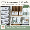 Classroom Labels Student Names & Supplies - Modern Botanical - Miss Jacobs Little Learners