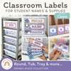 Classroom Labels Student Names & Supplies - Dreamy Space Decor - Miss Jacobs Little Learners