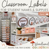 Classroom Labels Student Names & Supplies - Woodland Decor - Miss Jacobs Little Learners