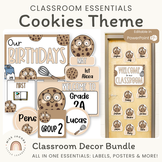 Cookie Theme Classroom Essentials Decor Pack - Miss Jacobs Little Learners