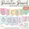 Bunting and Display Banners | Daisy Gingham Pastels Classroom Decor | Editable - Miss Jacobs Little Learners