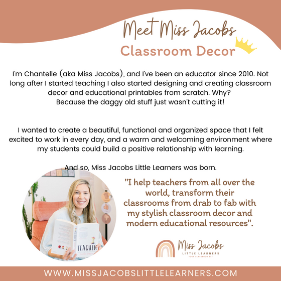 Daisy Gingham Pastels Editable & Customizable Classroom Posters - Miss Jacobs Little Learners