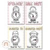 Daisy Gingham Pastels Time and Clock Posters - Miss Jacobs Little Learners