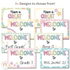 Daisy Gingham Pastels Welcome Posters - Miss Jacobs Little Learners