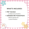 Daisy Gingham Pastels Welcome Posters - Miss Jacobs Little Learners