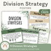 Division Strategies Posters - Modern Botanical Classroom Decor - Miss Jacobs Little Learners