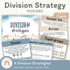 Division Strategies Posters - Modern Ocean Classroom Decor - Miss Jacobs Little Learners