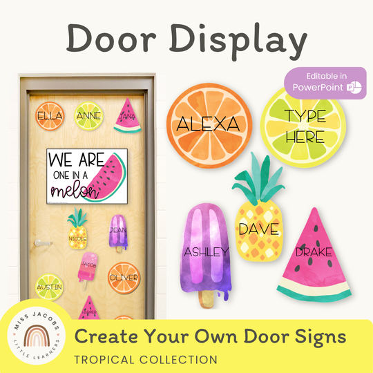 Door Display - Tropical Vibes Classroom Decor