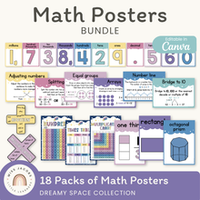  Math Posters Bundle - Dreamy Space Classroom Decor - Miss Jacobs Little Learners