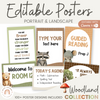 Editable Classroom Posters Templates - Woodland Theme Decor - Miss Jacobs Little Learners