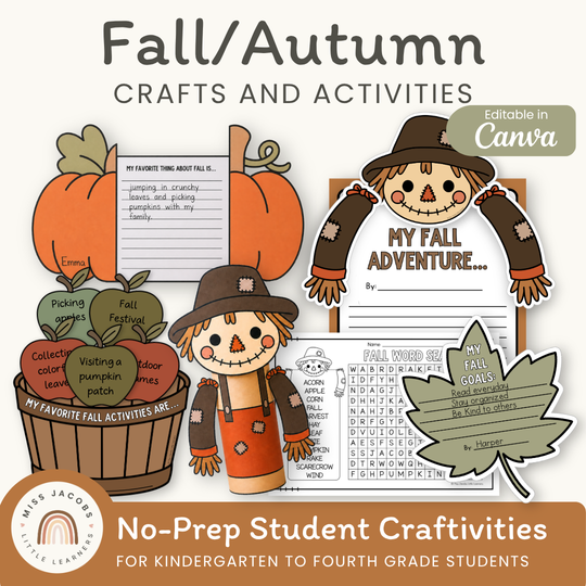 Fall Crafts & Writing Activities Bundle