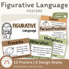 Figurative Language Posters - Woodland Theme English Posters Classroom Decor - Miss Jacobs Little Learners